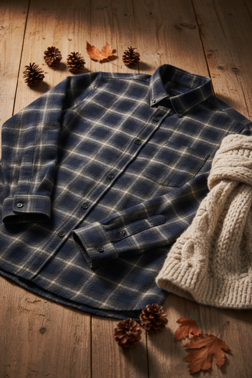 Camisa Flanela - Flat Lay