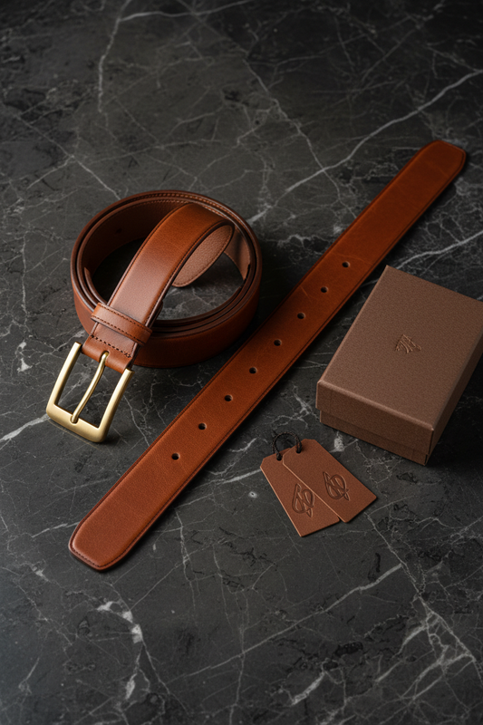 Cinto Couro - Flat Lay