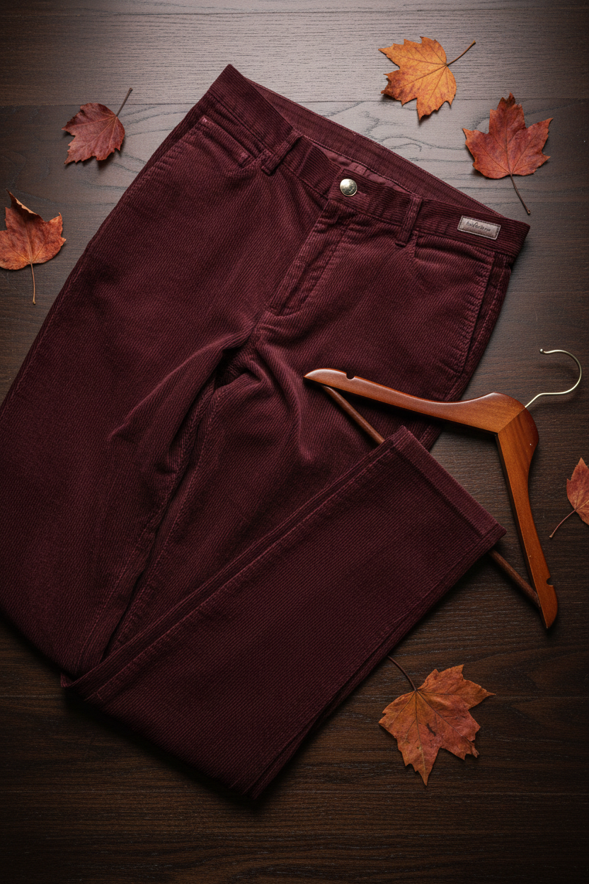 Calça Veludo - Flat Lay