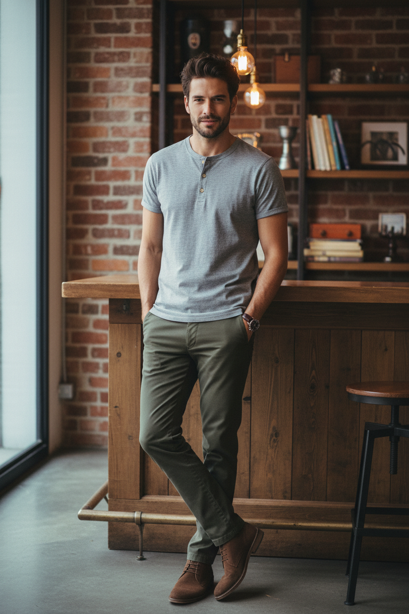 Camiseta Henley - Editorial