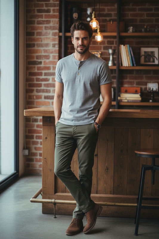 Camiseta Henley - Editorial