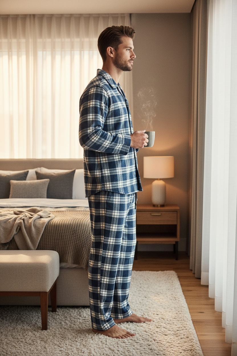 Conjunto Pijama Flanela Inverno LUME - Lateral