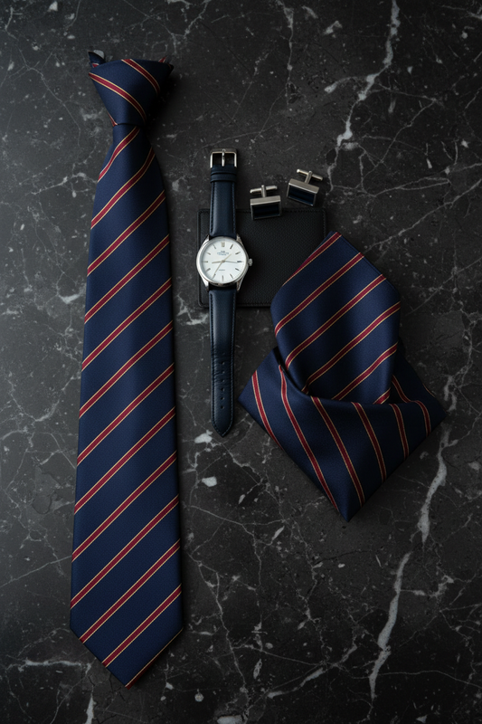 Gravata Seda - Flat Lay