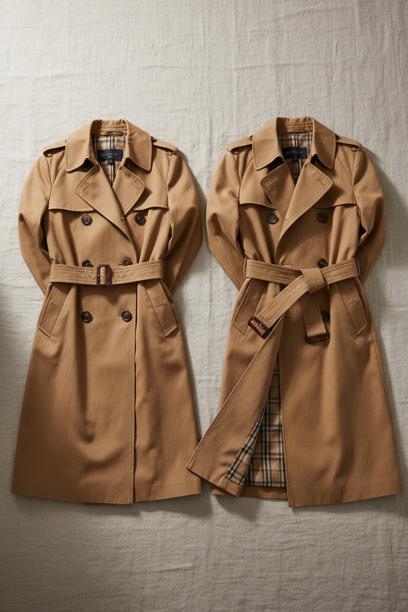 Trench Coat - Flat Lay